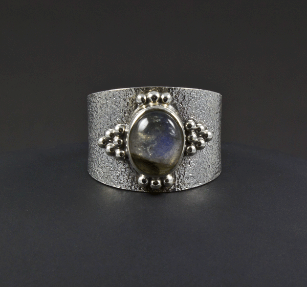 Sterling Silver Labradorite Ring Size 7