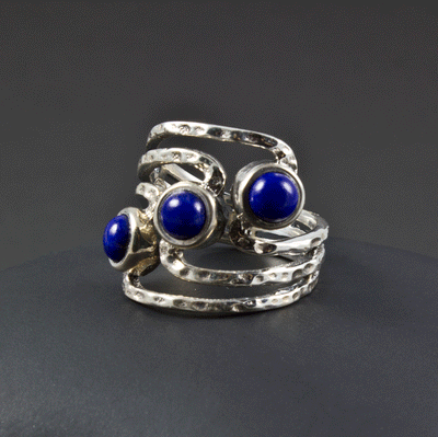 Sterling Silver Lapis Ring Size 7
