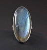 Sterling Silver Labradorite Ring Size 7