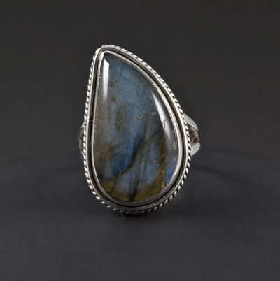 Sterling Silver Labradorite Ring Size 7