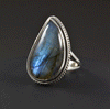 Sterling Silver Labradorite Ring Size 7