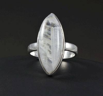 Sterling Silver Moonstone Ring Size 7
