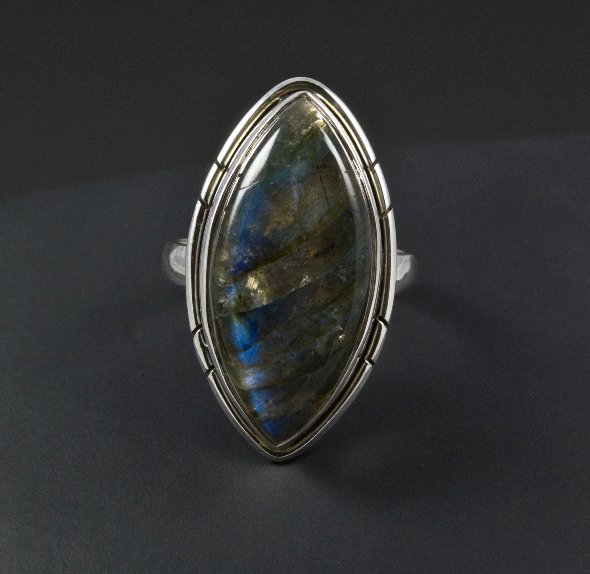 Sterling Silver Labradorite Ring Size 7
