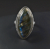 Sterling Silver Labradorite Ring Size 7