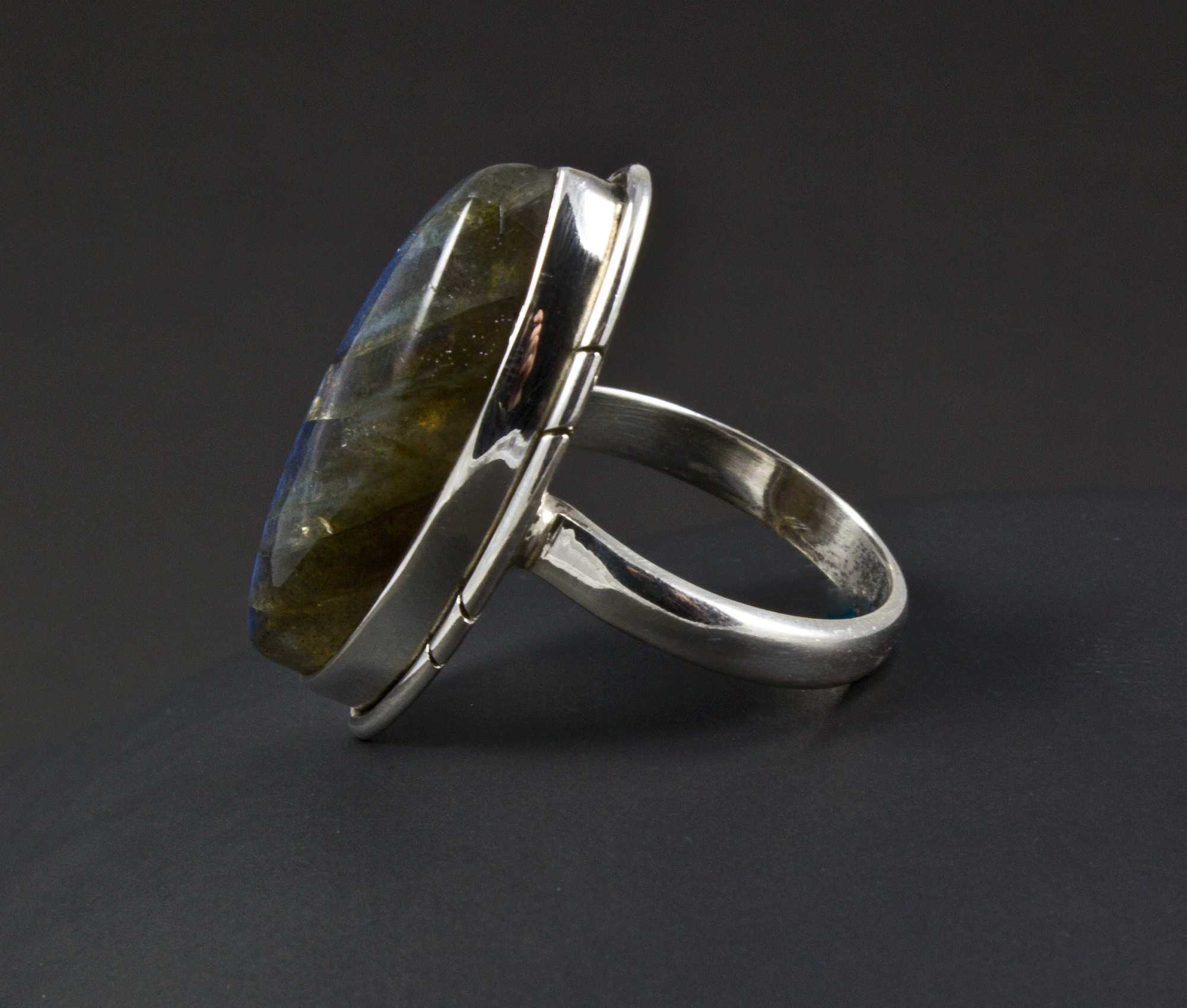 Sterling Silver Labradorite Ring Size 7