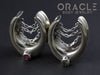 3/4" (19mm) White Brass Saddles with Chains and Tourmalines