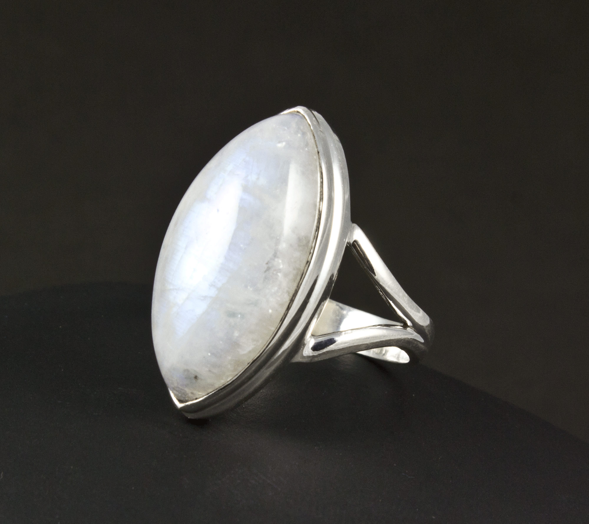 Sterling Silver Moonstone Ring Size 8