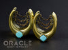 7/8" (22mm) Brass Saddles with Chains and Turquoise
