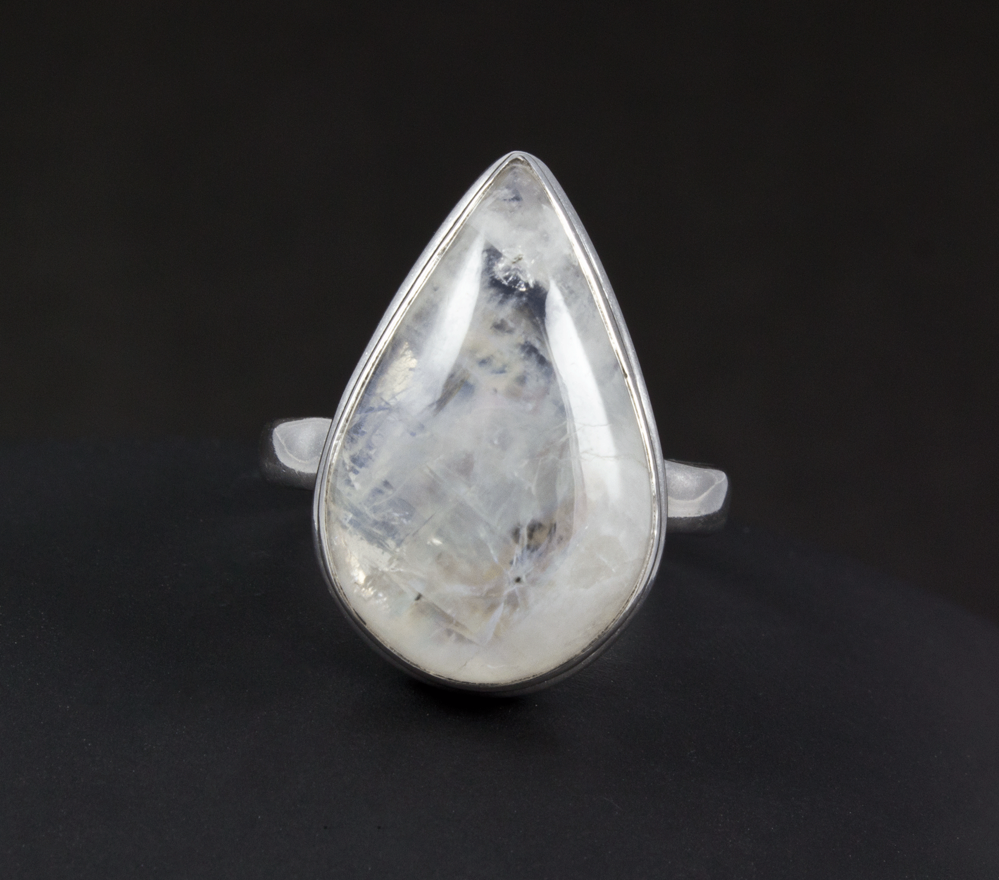 Sterling Silver Moonstone Ring Size 9