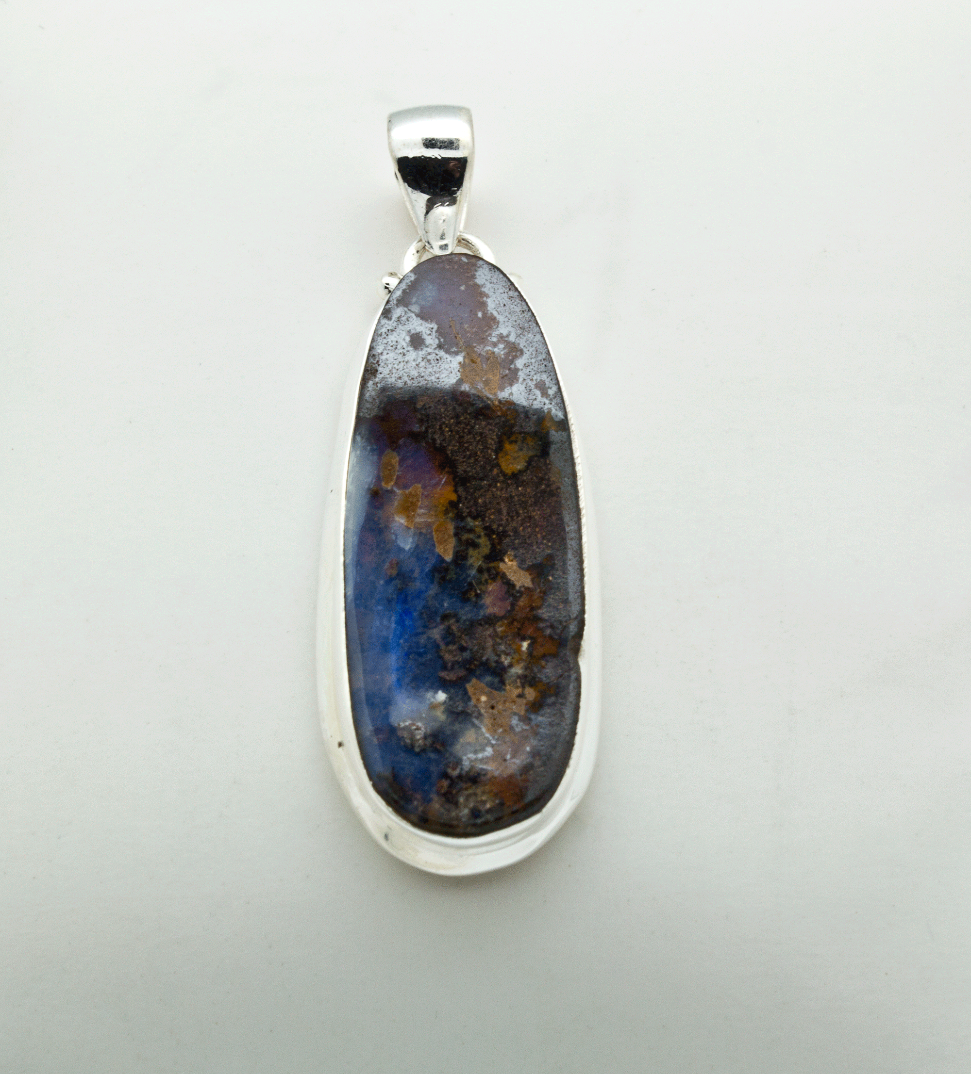 Sterling Silver Boulder Opal Pendant
