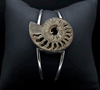 Sterling Silver Pyritized Ammonite Bracelet