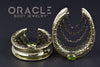 1-1/2" (38mm) Brass Nugget Saddles with Chains and Faceted Peridot