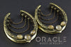1-3/4" (44mm) Brass Saddles with Chains and Rutilated Quartz