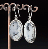 Sterling Silver Dendritic Opal Earrings