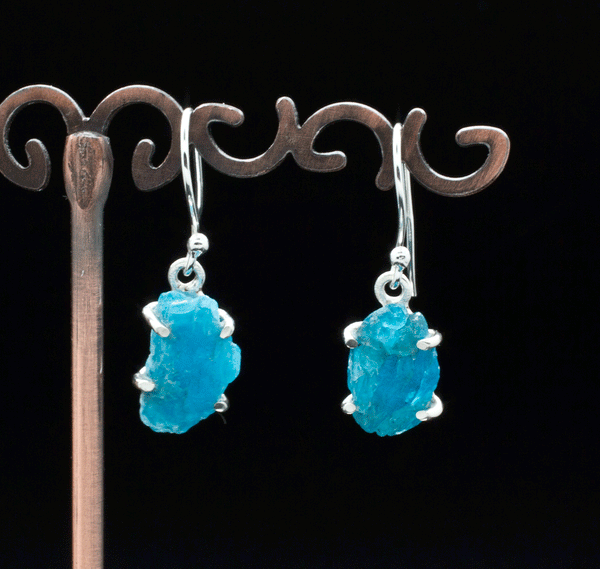 Sterling Silver Apatite Earrings