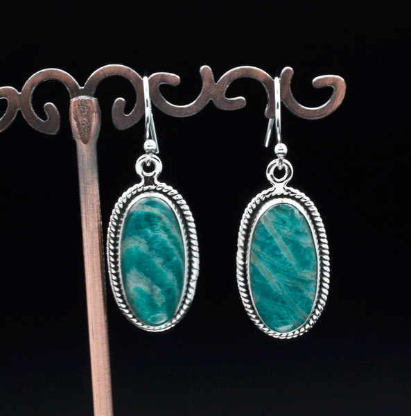 Sterling Silver Amazonite Earrings