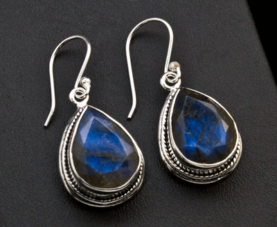 Sterling Silver Labradorite Earrings