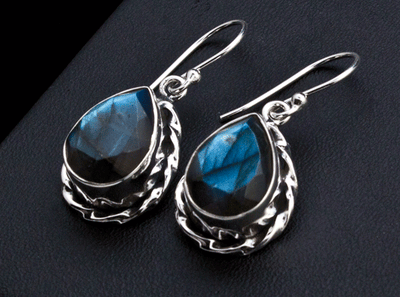 Sterling Silver Labradorite Earrings