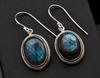 Sterling Silver Labradorite Earrings