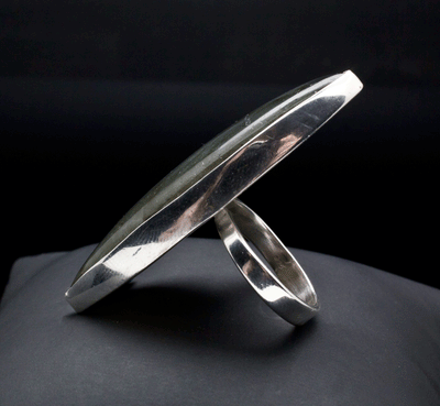 Sterling Silver Labradorite Adjustable Ring
