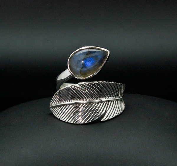 Sterling Silver Labradorite Ring Size 7