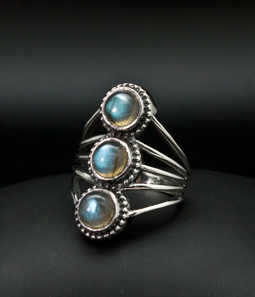 Sterling Silver Labradorite Ring Size 6.5