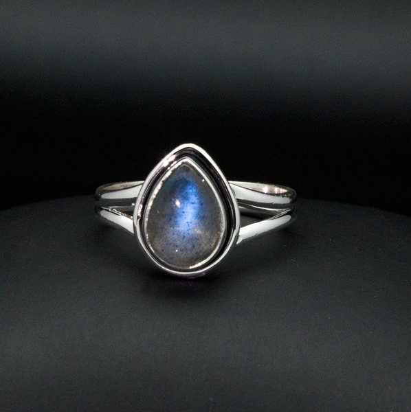 Sterling Silver Labradorite Ring Size 8