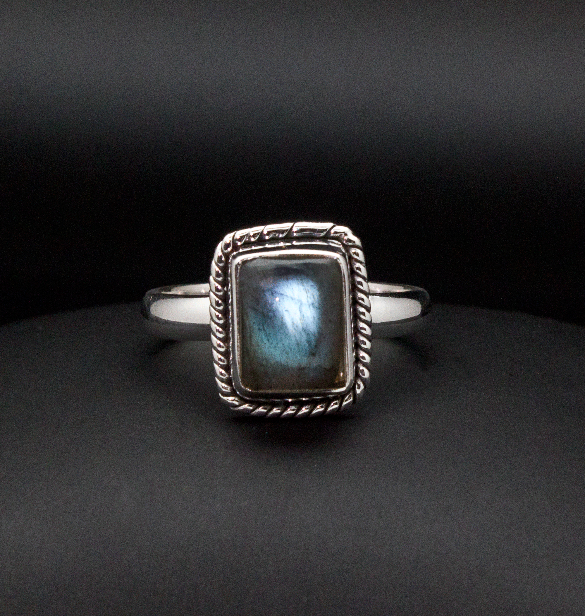 Sterling Silver Labradorite Ring Size 7
