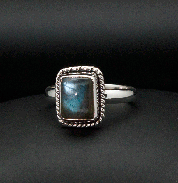 Sterling Silver Labradorite Ring Size 7