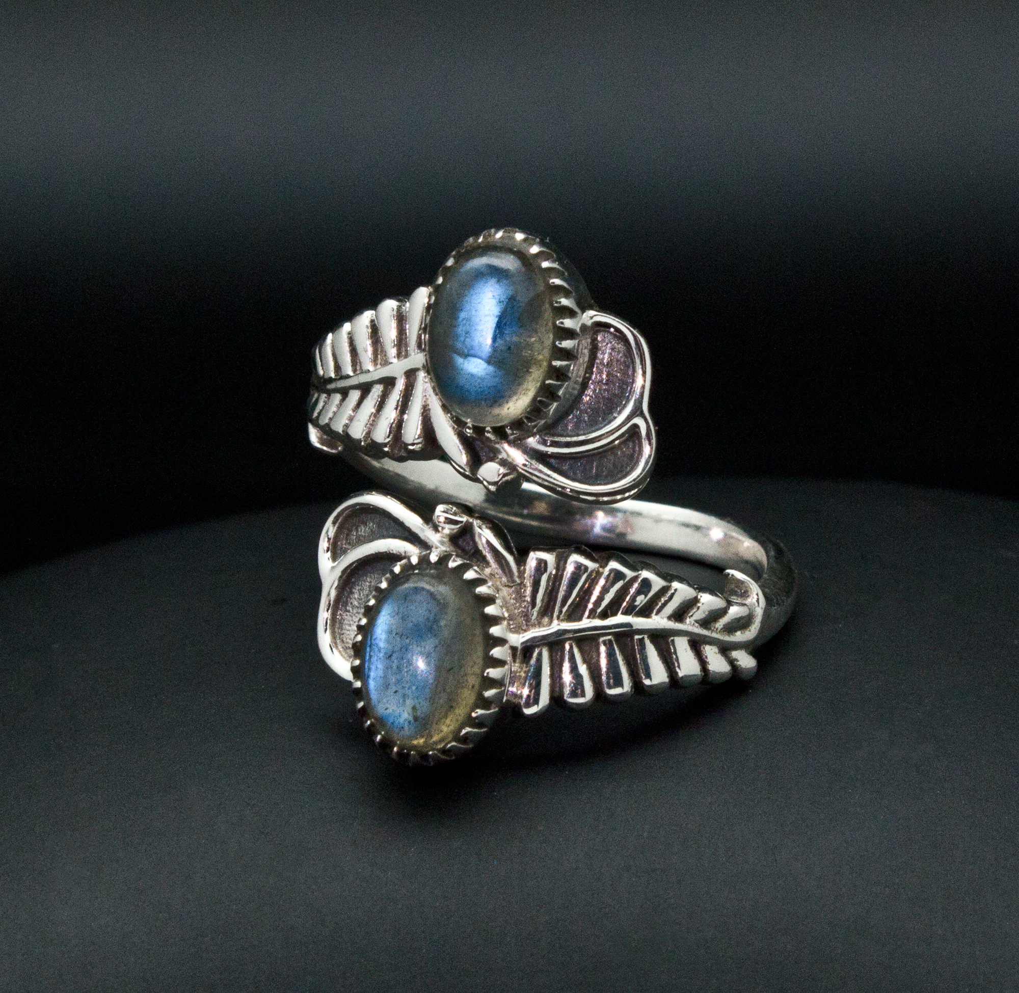 Sterling Silver Labradorite Ring Size 8