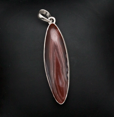 Sterling Silver Laguna Agate Pendant