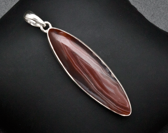 Sterling Silver Laguna Agate Pendant