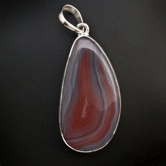 Sterling Silver Laguna Agate Pendant