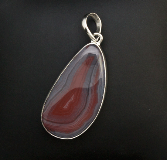 Sterling Silver Laguna Agate Pendant