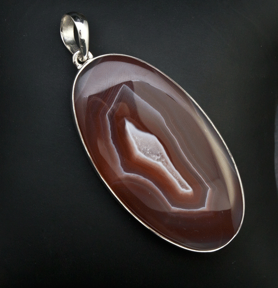 Sterling Silver Laguna Agate Pendant