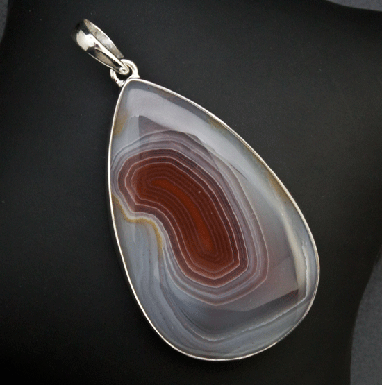 Sterling Silver Laguna Agate Pendant