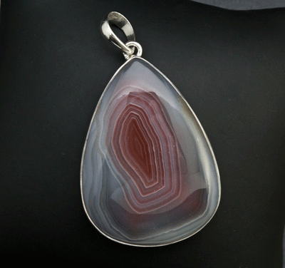Sterling Silver Laguna Agate Pendant