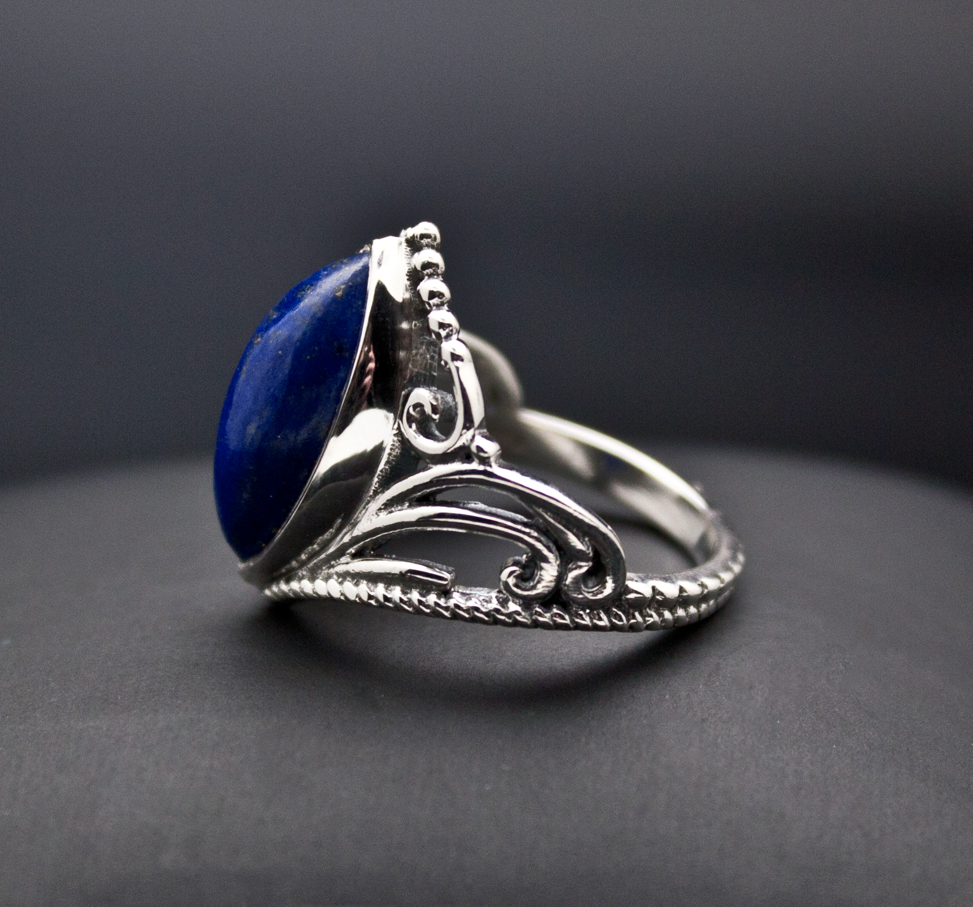 Sterling Silver Lapis Ring Size 7