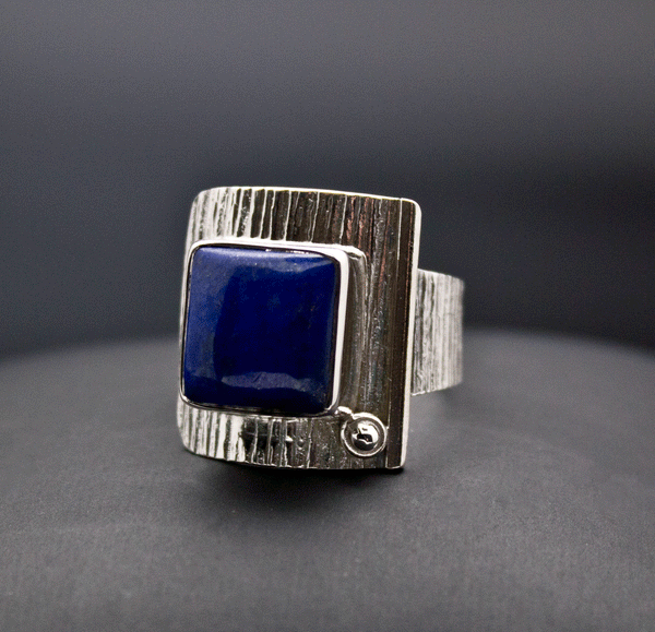 Sterling Silver Lapis Ring Size 7