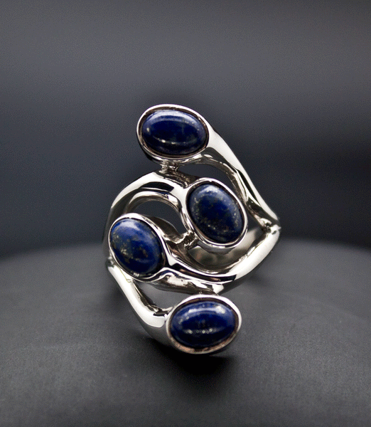 Sterling Silver Lapis Ring Size 7