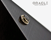 14k Moldavite Oval Threadless Gold End
