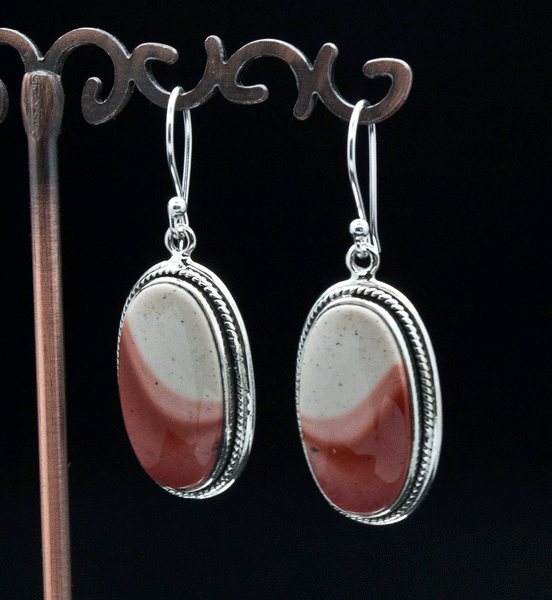 Sterling Silver Mookaite Earrings