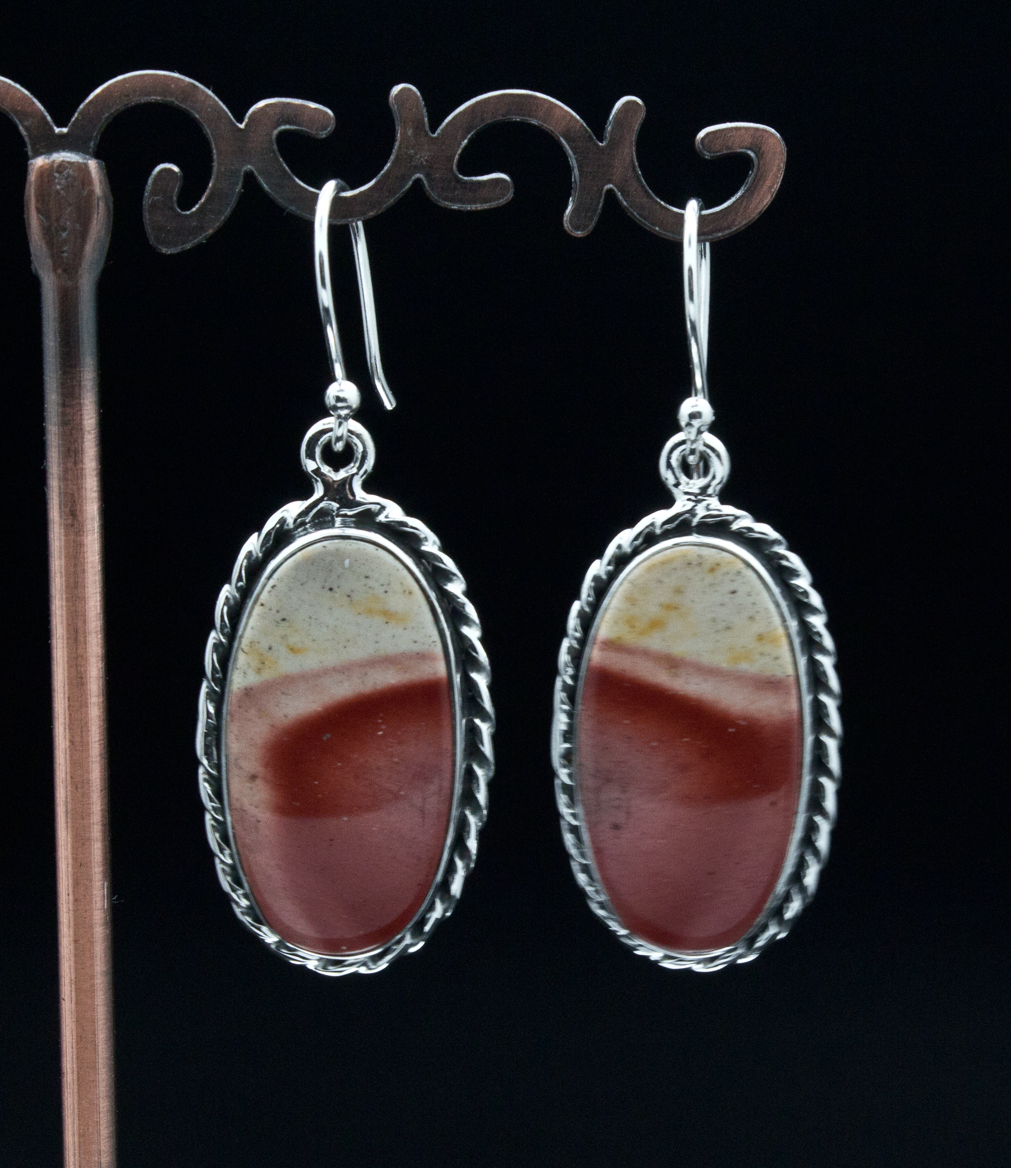 Sterling Silver Mookaite Earrings