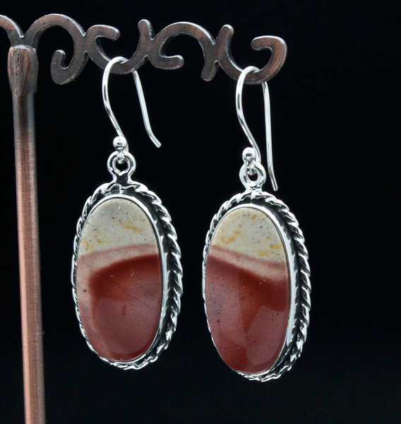 Sterling Silver Mookaite Earrings