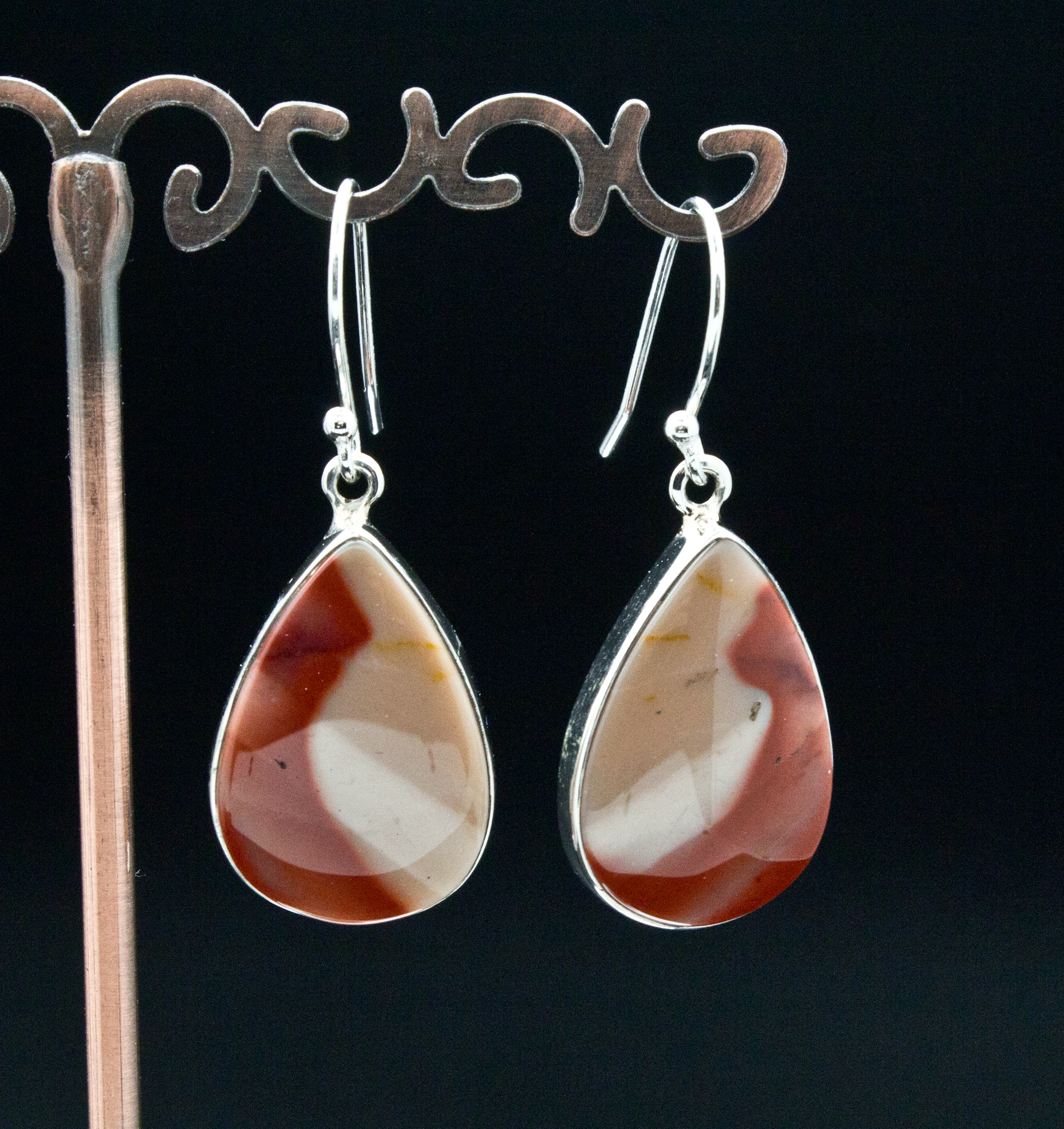 Sterling Silver Mookaite Earrings