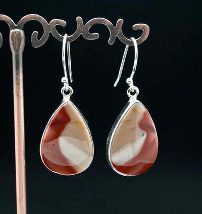 Sterling Silver Mookaite Earrings