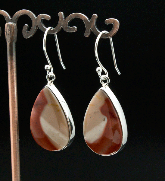 Sterling Silver Mookaite Earrings