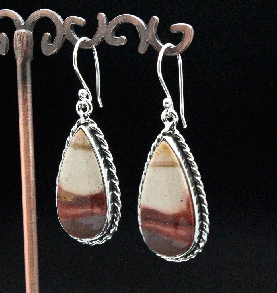 Sterling Silver Mookaite Earrings