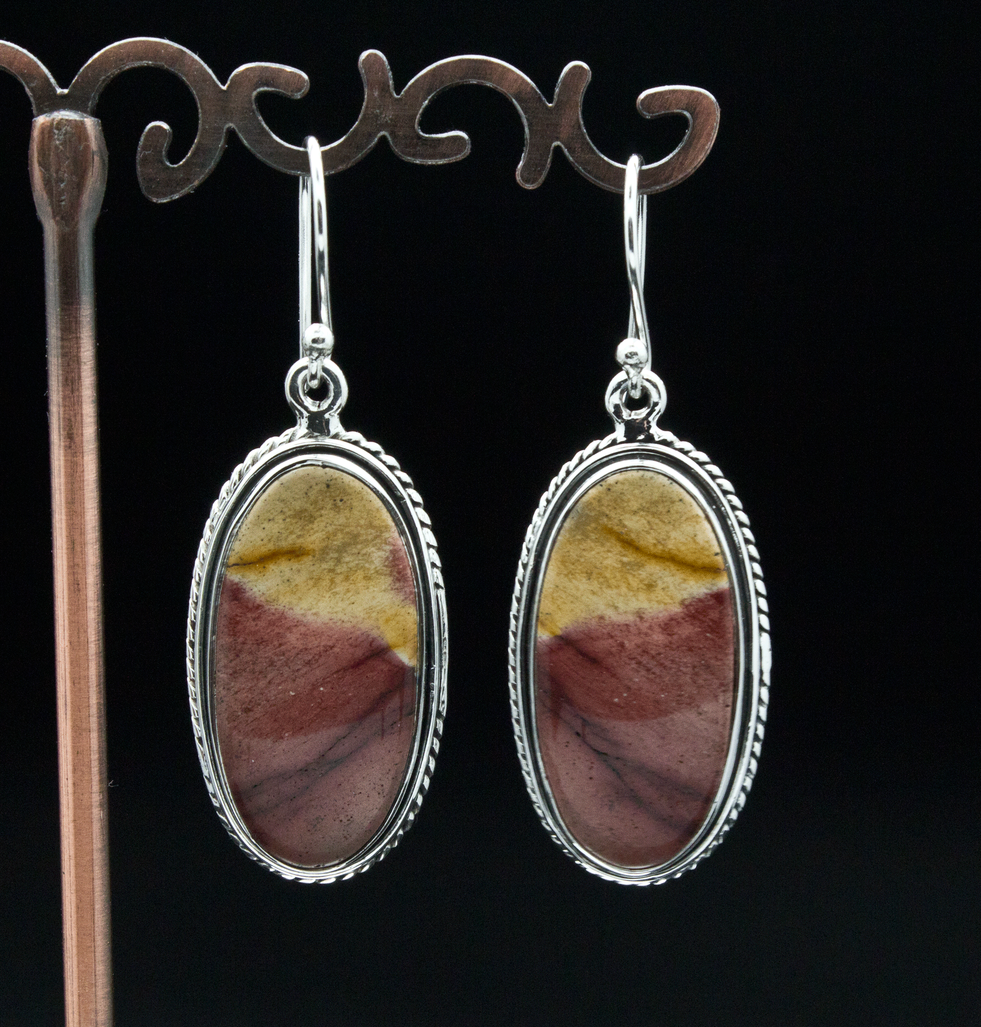 Sterling Silver Mookaite Earrings