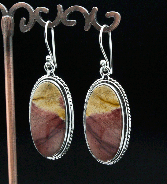 Sterling Silver Mookaite Earrings